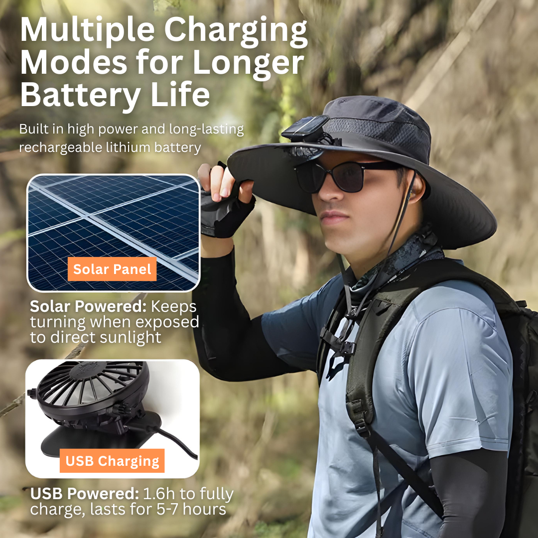 SunCharge SolarBreeze Hat™