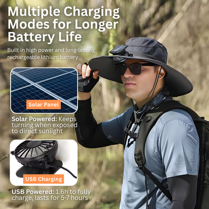 SunCharge SolarBreeze Hat™